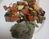 Foto del paso 4 de la receta Bacalao con verduras en freidora de aire