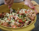 A picture of step 5 of Shrimp and Lobster Ceviche Tostadas.