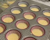 A picture of step 4 of Vanilla raspberry cupcakes.