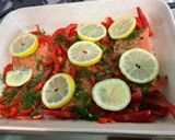 Une image de l'étape 9 de Saumon au poivron rouge, aneth et citron.
