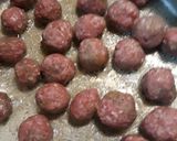 A picture of step 4 of Spaghetti and Meatballs batch 11.