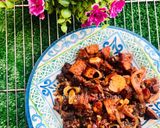 Plantain and beef stir frymatakin girki6 hoto