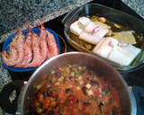 Foto del paso 1 de la receta: Bacalao con Gambones, y cama de Sanfaina