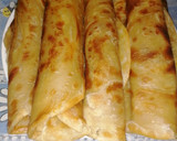 A picture of step 4 of Layered chapati with kamande (one tree.