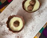 A picture of step 3 of Kinder joy eggs in chocolate bowl.