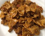 A picture of step 7 of One pot beef taco pasta skillet.