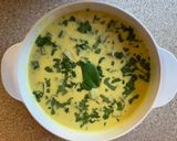 A picture of step 5 of Ladyfingers curry (bhindani kadhi).
