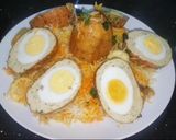 A picture of step 21 of Nargisi kofta baryani.