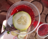 A picture of step 4 of Chapman cucumber dalet.