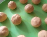A picture of step 1 of Komola Bhog - orange flavoured Roshogolla/Rasgulla.