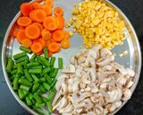 A picture of step 1 of Vegetable Pasta Soup.