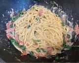 辣肉腸菠菜白汁意粉（不用忌廉配方）的食譜步驟8照片