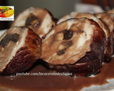 Foto del paso 12 de la receta: Lomo de cerdo relleno con manzanas y ciruelas sin horno - Recetas Navideñas