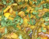 A picture of step 5 of Spicy achari alu.