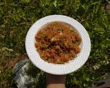 A picture of step 6 of Schezwan fried quinoa.
