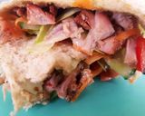 A picture of step 3 of Sandwich from left overs.