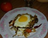 Foto del paso 4 de la receta: Costeletas de cerdo y colchón de verduras y huevo a la plancheta