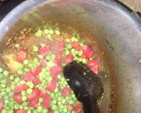 A picture of step 4 of Qeema with mix veg.