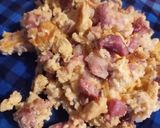 Baconos, lilahagymás rántotta recept fázis 3 fotója