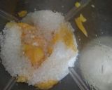 A picture of step 2 of Mango shake.