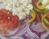 A picture of step 1 of Paneer kulcha pepperiza.