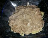 A picture of step 12 of Cream of mushroom chicken livers.