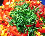 Hình bước làm 1 của món 💚 Salad Bắp, Cà Chua & Trứng Gà (Vegetarian)