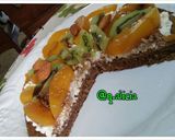 Foto del paso 5 de la receta: Torta de ricotta, durazno y kiwi