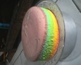 Foto langkah ke 9 dari resep Rainbow cake santan kukus.