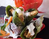 A picture of step 7 of Paneer cheese spring roll with mayonnaise.