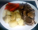 A picture of step 6 of My Lambs Hearts in a Minty Gravy 💕.