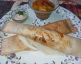 A picture of step 6 of Masala dosa.