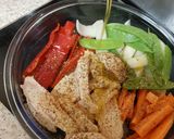 A picture of step 7 of My Roast Chicken and Veg Oven Bake in Virgin Olive oil.