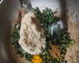 A picture of step 8 of French beans sabji.