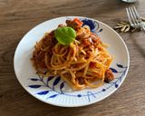 A picture of step 6 of Spaghetti Bolognese 🍝.