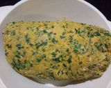A picture of step 2 of Kothimbir vadi (coriander vadi).