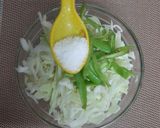 A picture of step 1 of Cabbage sambharo.