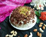 A picture of step 4 of Nuts Coconut Chocolate Custard Cake.