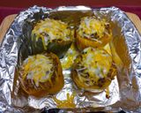 A picture of step 4 of Lee's Stuffed TexMex Bell Peppers.