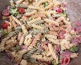 A picture of step 2 of Bacon Cheddar Ranch Pasta Salad.