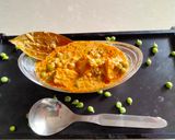 A picture of step 5 of Matar paneer without tomato.