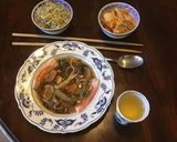 A picture of step 1 of California Farm Dashi Mushroom Soup.