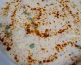 A picture of step 4 of Alu matar raita 🥔.
