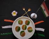 A picture of step 3 of Tri color chanar sandesh.