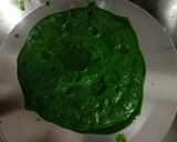 A picture of step 1 of Sarso dain Saag & Makke di roti.