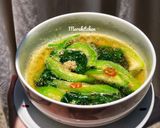 Hình bước làm 5 của món Canh Cua Mướp Mồng Tơi