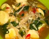 Foto langkah ke 8 dari resep Sup jamur enoki with sawi tofu.