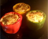 A picture of step 6 of Cheesy Keema Stuffed Capsicum.