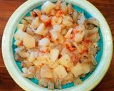 A picture of step 5 of Mike's Creamy Stacked Seafood Chowder.