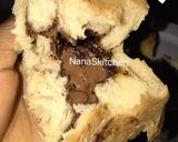 A picture of step 8 of Nutella bread 🥯.